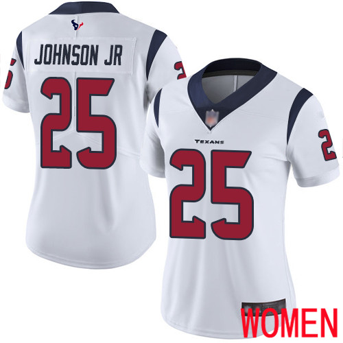 Houston Texans Limited White Women Duke Johnson Jr Road Jersey NFL Football #25 Vapor Untouchable